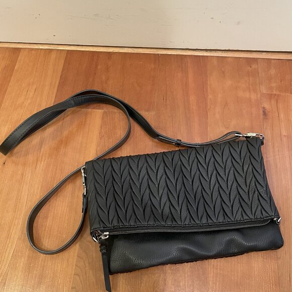 Stella & Dot Waverly Petite Black Clutch/Crossbody - Picture 2 of 5